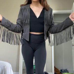 Fringe Suede Boho Jacket